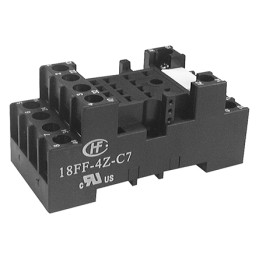 1 pcs - Hongfa Europe GMBH 14 Pin 250V ac DIN Rail Relay Socket, for use with HF18FF & HF18FH Series Relays