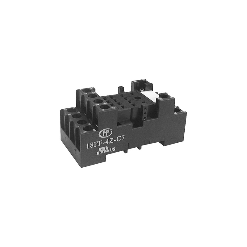 1 pcs - Hongfa Europe GMBH 14 Pin 250V ac DIN Rail Relay Socket, for use with HF18FF & HF18FH Series Relays