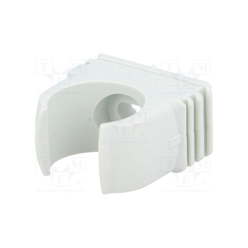 50 pcs : 2955 M20 - Bracket, polypropylene, light grey, W: 30.3mm, H: 29.5mm, Thk: 16mm