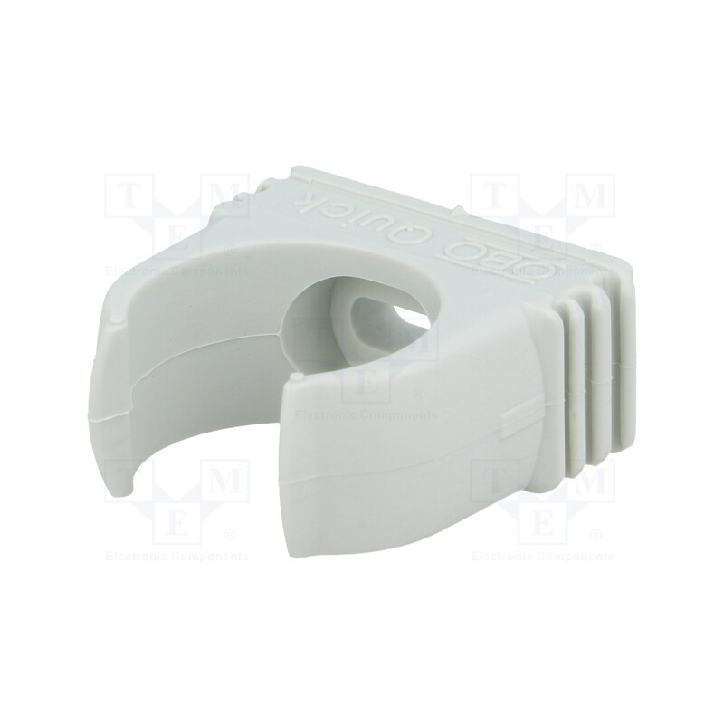 50 pcs : 2955 M25 - Bracket, polypropylene, light grey, W: 36.3mm, H: 34mm, Thk: 16mm