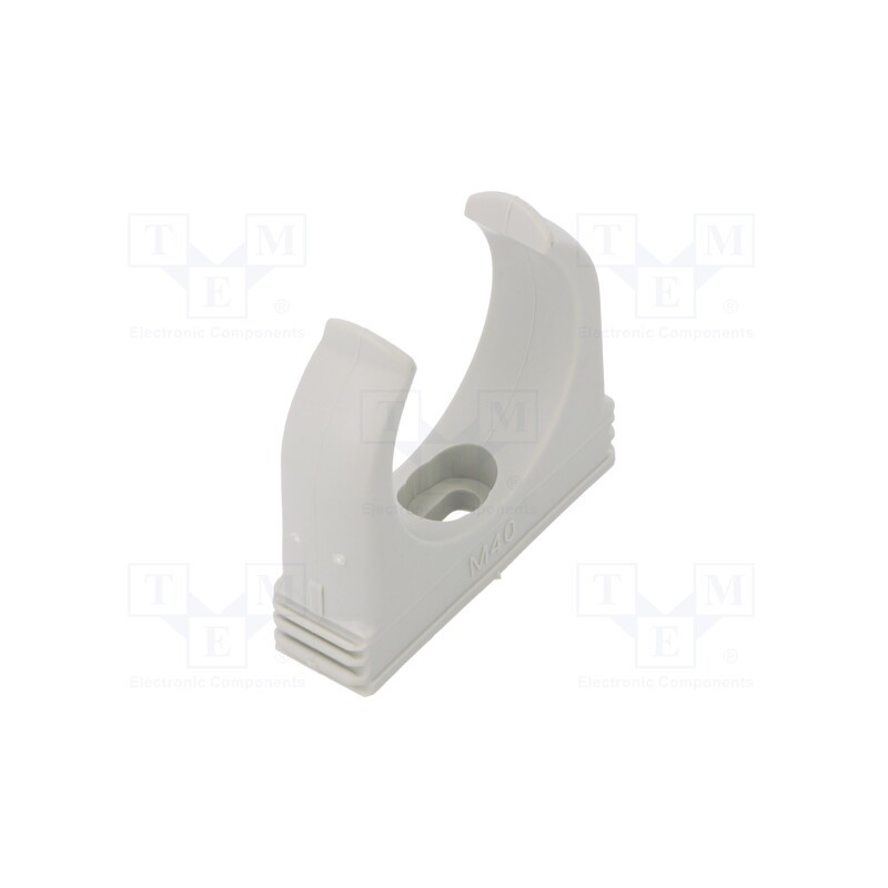 50 pcs : 2955 M40 - Bracket, polypropylene, light grey, W: 57.3mm, H: 51mm, Thk: 16mm