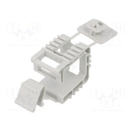 10 pcs : 48122 - Holder, polyamide, light grey, Cable P-clips,NYM 3x1,5