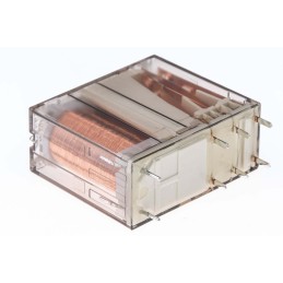 1 pcs - TE Connectivity PCB Mount Force Guided Relay, 24V dc Coil Voltage, 2 Pole, DPDT