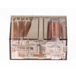 1 pcs - TE Connectivity PCB Mount Force Guided Relay, 24V dc Coil Voltage, 2 Pole, DPDT