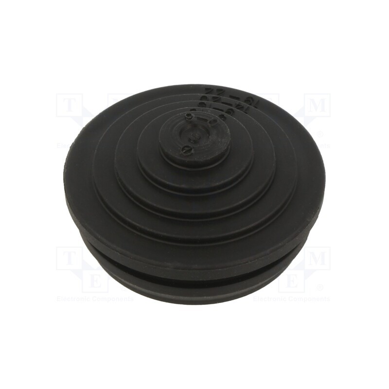 20 pcs : EDS M25 SW - Grommet, elastomer thermoplastic TPE, black, Øcable: 0÷22mm, IP54