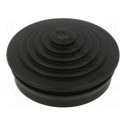20 pcs : EDS M32 SW - Grommet, elastomer thermoplastic TPE, black, Øcable: 0÷28mm, IP54