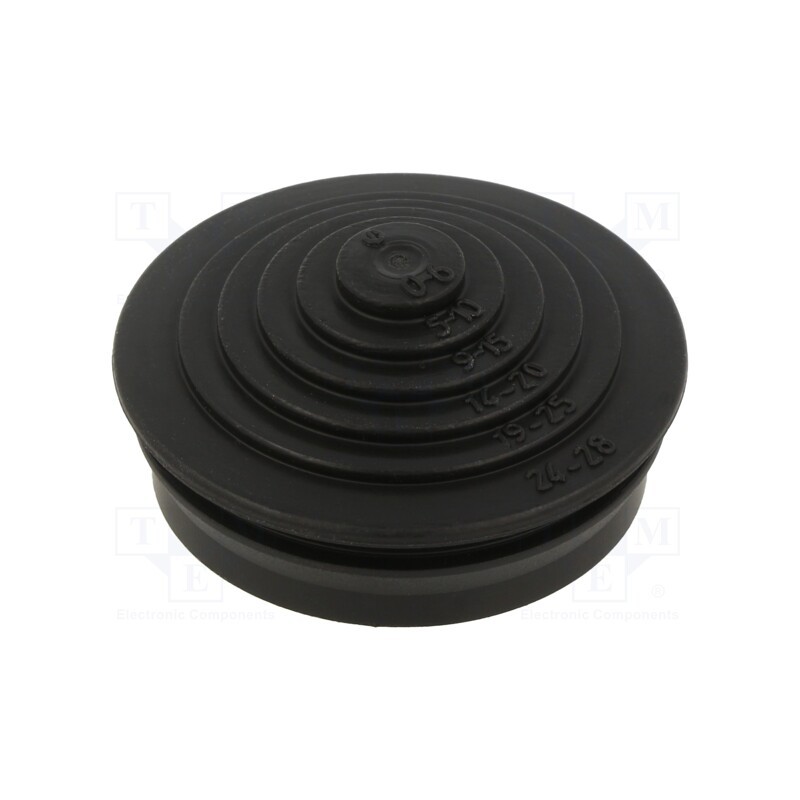 20 pcs : EDS M32 SW - Grommet, elastomer thermoplastic TPE, black, Øcable: 0÷28mm, IP54