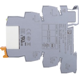 1 pcs - Phoenix Contact PLC-RSC- 24UC/21-21 Series Interface Relay, DIN Rail Mount, 24V ac/dc Coil, DPDT, 2-Pole