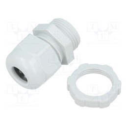 10 pcs : V-TEC PG11+ LGR - Cable gland, PG11, IP68, polyamide, light grey, V-TEC PG