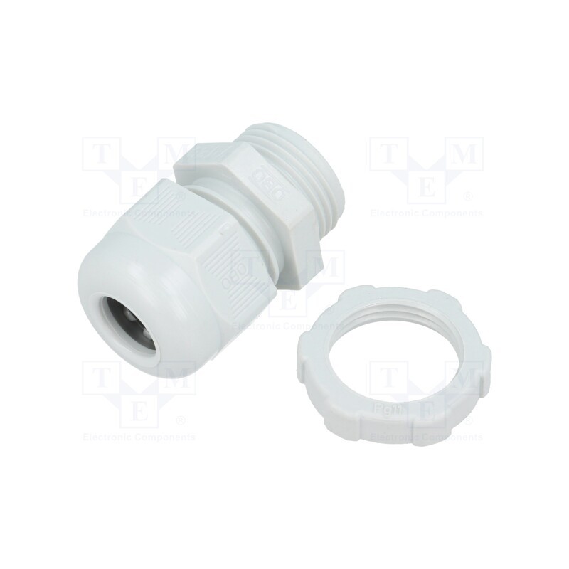 10 pcs : V-TEC PG11+ LGR - Cable gland, PG11, IP68, polyamide, light grey, V-TEC PG