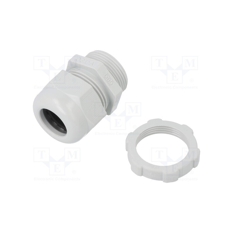 10 pcs : V-TEC PG21+ LGR - Cable gland, PG21, IP68, polyamide, light grey, V-TEC PG