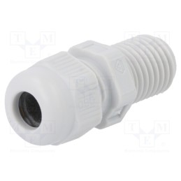 10 pcs : V-TEC VM L12 LGR - Cable gland, with long thread, M12, 1.5, IP68, polyamide