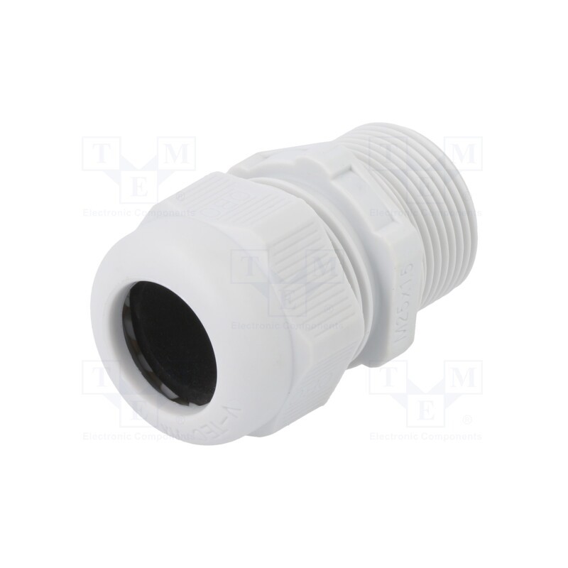 10 pcs : V-TEC VM L25 LGR - Cable gland, with long thread, M25, 1.5, IP68, polyamide