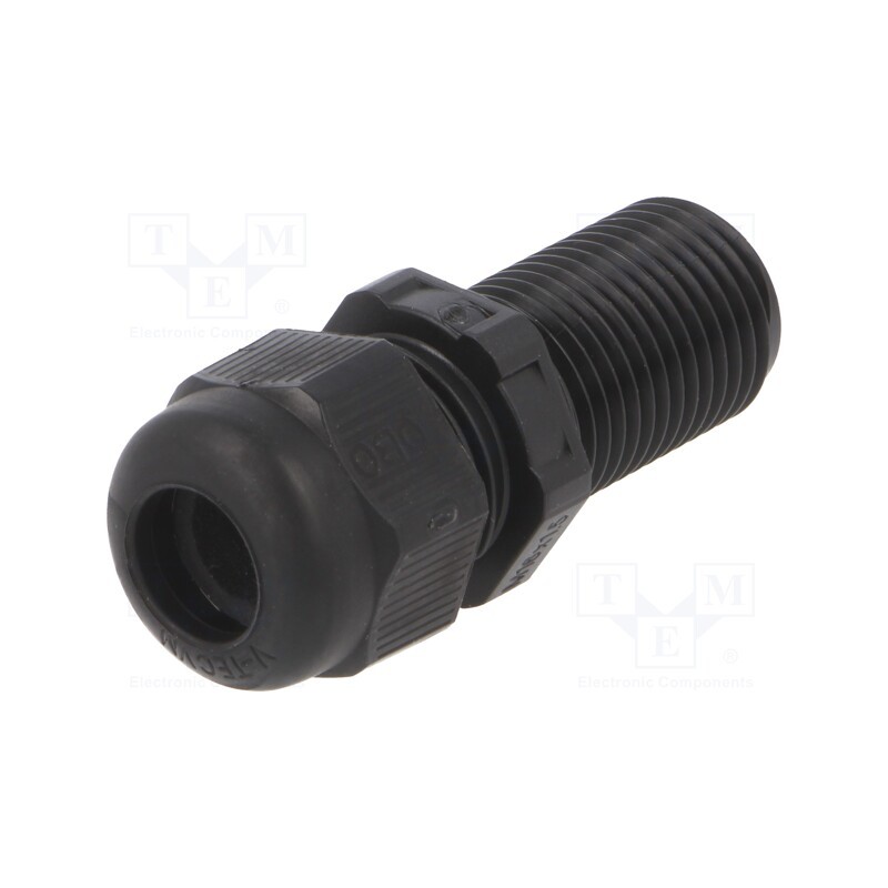 10 pcs : V-TEC VM LL16 SW - Cable gland, with long thread, M16, 1.5, IP68, polyamide, black