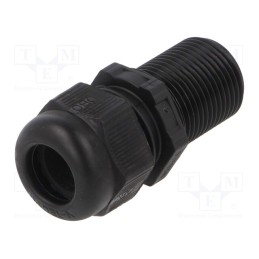 10 pcs : V-TEC VM LL20 SW - Cable gland, with long thread, M20, 1.5, IP68, polyamide, black