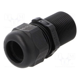 10 pcs : V-TEC VM LL25 SW - Cable gland, with long thread, M25, 1.5, IP68, polyamide, black