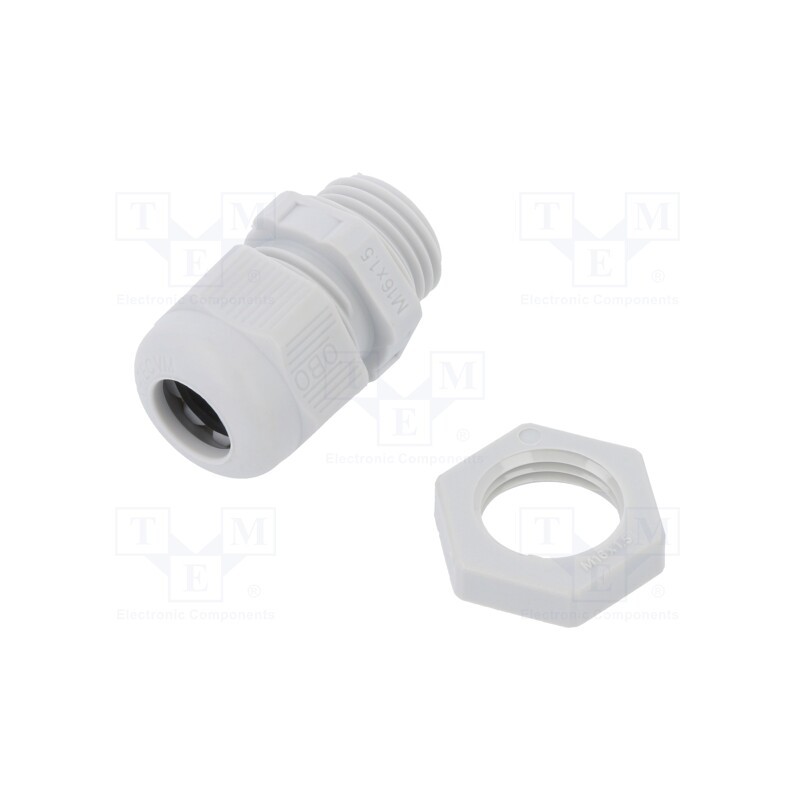 10 pcs : V-TEC VM16+ LGR - Cable gland, M16, 1.5, IP68, polyamide, light grey, V-TEC VM