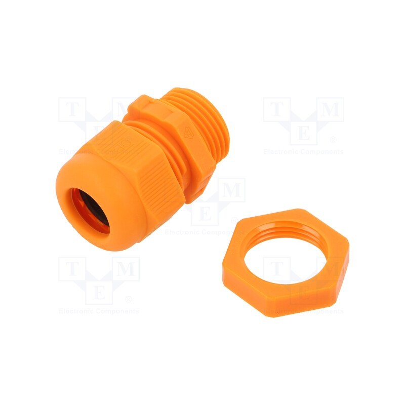 10 pcs : V-TEC VM20+ OR - Cable gland, with metric thread, M20, 1.5, IP68, polyamide, orange