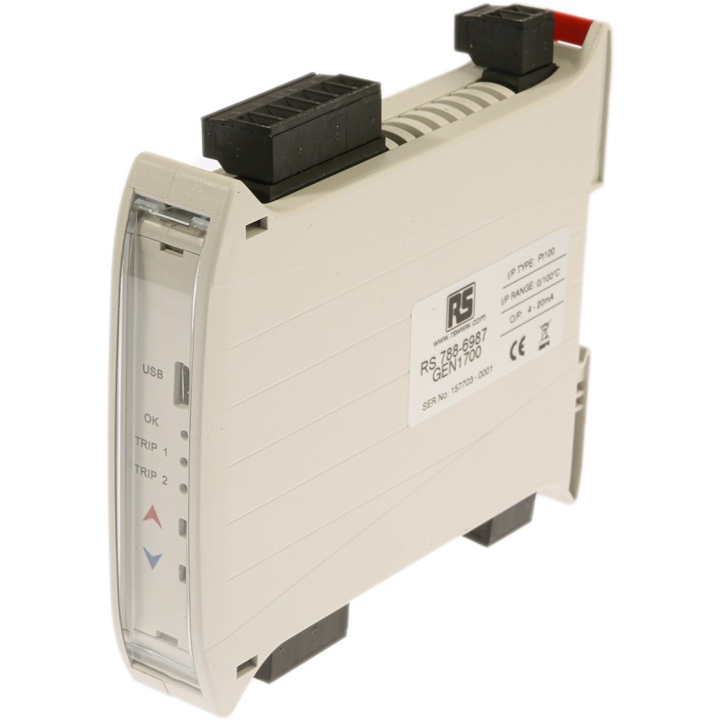 1 pcs - RS PRO Signal Conditioner, Universal Input, Current, Voltage, Relay Output, 20 - 240 V ac, 20 - 240V dc