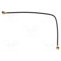 10 pcs : IPEX-IPEX-100 - Cable, 0.1m, IPEX female angled,both sides, black, angled