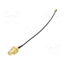 10 pcs : IPEX-RP-SMA-100 - Cable, 0.1m, IPEX female angled,RP-SMA female, black