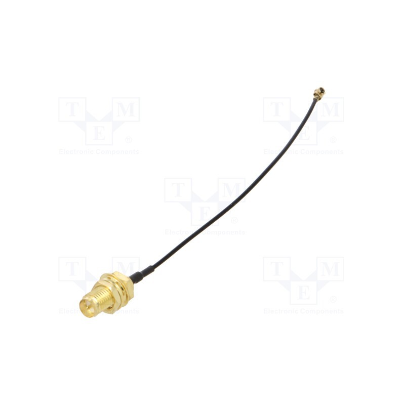 10 pcs : IPEX-RP-SMA-100 - Cable, 0.1m, IPEX female angled,RP-SMA female, black
