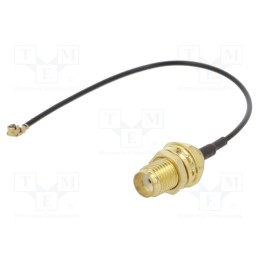 10 pcs : IPEX-SMA-100 - Cable, 0.1m, IPEX female angled,SMA socket, black