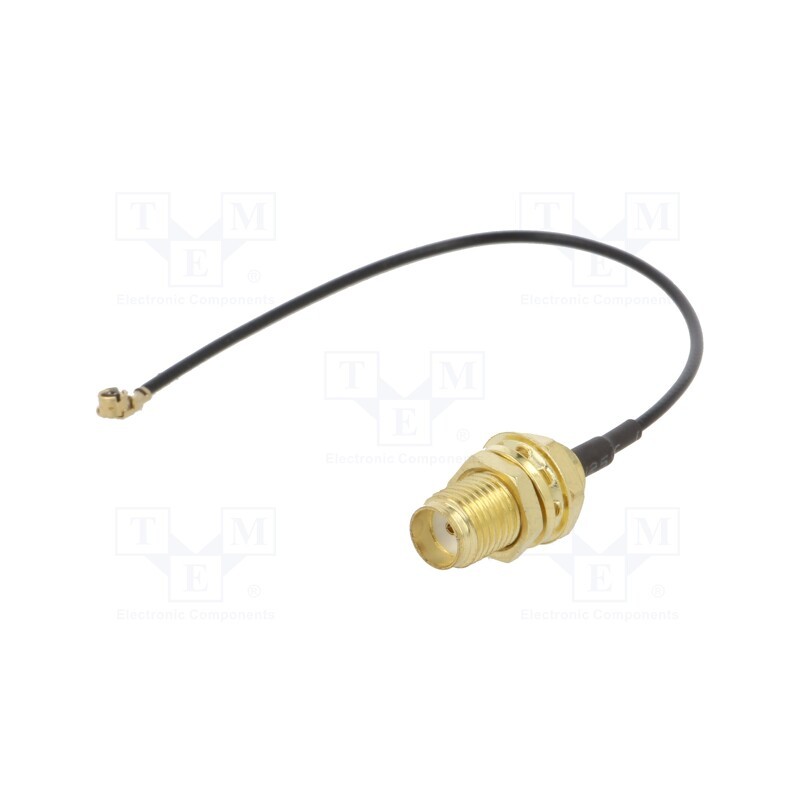 10 pcs : IPEX-SMA-100 - Cable, 0.1m, IPEX female angled,SMA socket, black