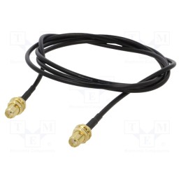 10 pcs : SMA-13-1.0 - Cable, 50Ω, 1m, SMA socket,both sides, black, straight