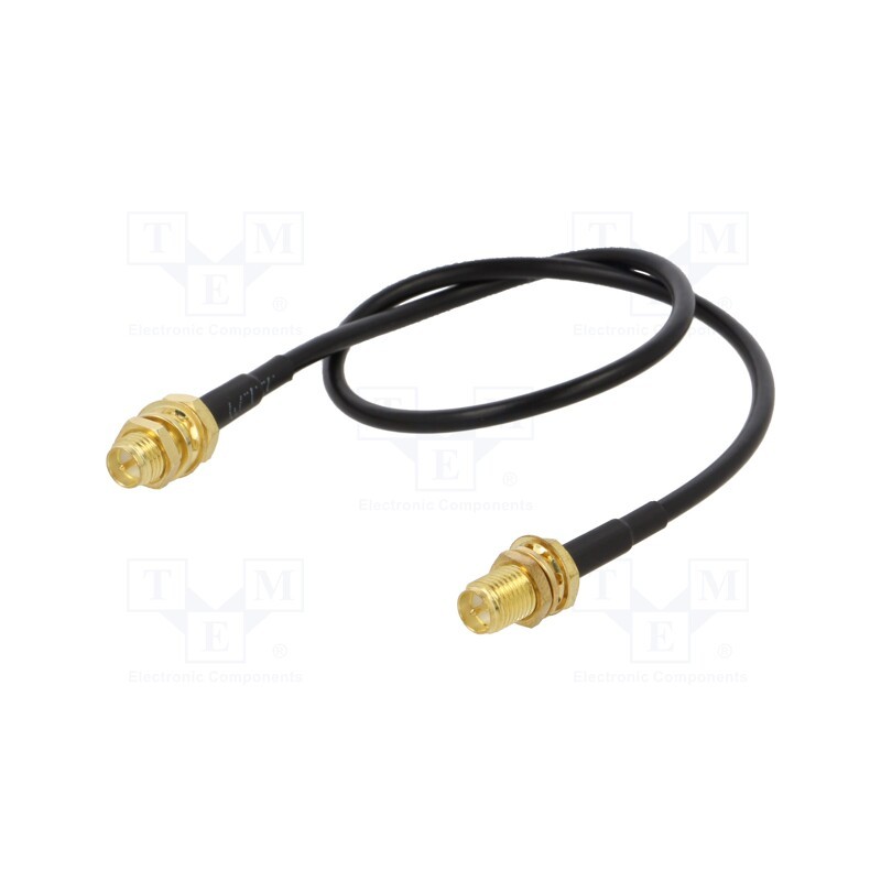 10 pcs : SMA-14-0.3 - Cable, 50Ω, 0.3m, RP-SMA female,both sides, black, straight