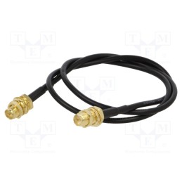 10 pcs : SMA-14-0.5 - Cable, 50Ω, 0.5m, RP-SMA female,both sides, black, straight