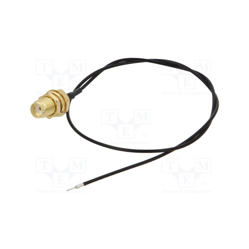 10 pcs : SMA-16-0.3 - Cable, 50Ω, 0.3m, wires,SMA socket, black, straight