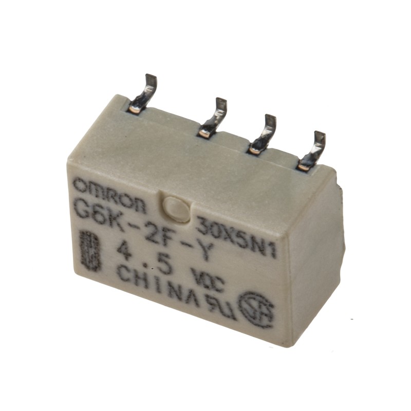 1 pcs - Omron PCB Mount Signal Relay, 4.5V dc Coil, 1A Switching Current, DPDT