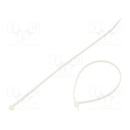 200 pcs : PLT2M-C - Cable tie, L: 203mm, W: 2.5mm, polyamide, 80N, natural, Ømax: 51mm