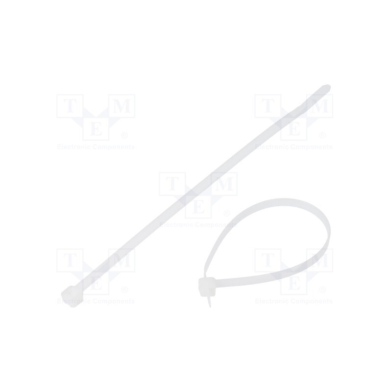 200 pcs : PLT2S-C - Cable tie, L: 188mm, W: 4.8mm, polyamide, 222N, natural, Ømax: 48mm