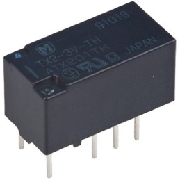 1 pcs - Panasonic Surface Mount Signal Relay, 3V dc Coil, 2A Switching Current, DPDT