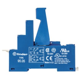 1 pcs - Finder 95 250V ac Screw Fitting Relay Socket for use with Various Series