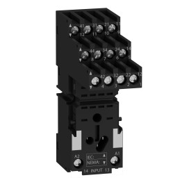 1 pcs - Schneider Electric RXZ 14 Pin &lt,250V DIN Rail Relay Socket, for use with Relais Series RSZ