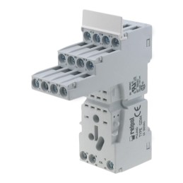 1 pcs - Relpol 14 Pin 300V ac DIN Rail Relay Socket, for use with R4N Relay