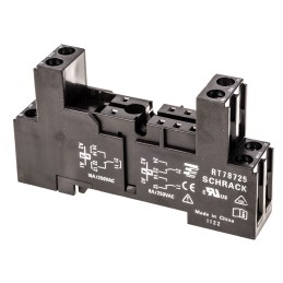 1 pcs - TE Connectivity 8 Pin 240V ac DIN Rail Relay Socket, for use with RT Series