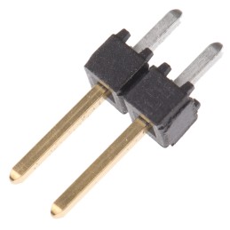 10 pcs - TSW-102-07-L-S Samtec TSW Series Straight Through Hole Pin Header, 2 Contact(s), 2.54mm Pitch, 1 Row(s), Unshrouded