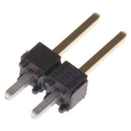 10 pcs - TSW-102-07-L-S Samtec TSW Series Straight Through Hole Pin Header, 2 Contact(s), 2.54mm Pitch, 1 Row(s), Unshrouded