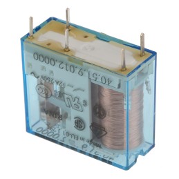 1 pcs - Finder PCB Mount Power Relay, 12V dc Coil, 10A Switching Current, SPDT