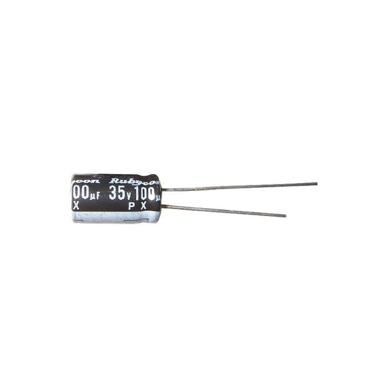 20 pcs - 63PX220MEFC10X16 Rubycon 220μF Aluminium Electrolytic Capacitor 63V dc, Radial, Through Hole - 63PX220MEFC10X16