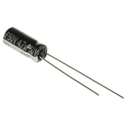 20 pcs - ECA1HHG4R7 Panasonic 4.7μF Aluminium Electrolytic Capacitor 50V dc, Radial, Through Hole - ECA1HHG4R7
