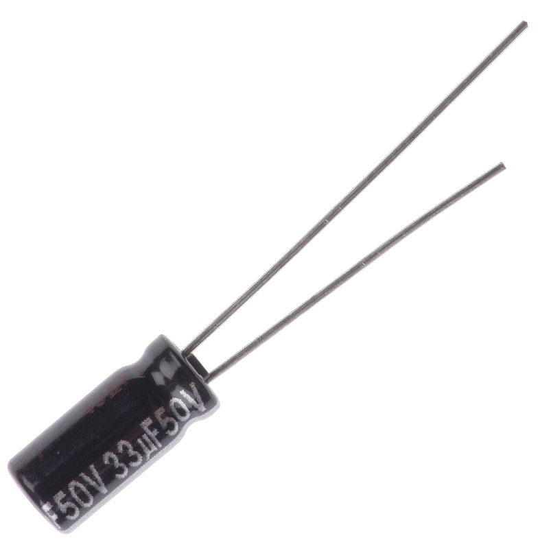 20 pcs - ECA1HHG330 Panasonic 33μF Aluminium Electrolytic Capacitor 50V dc, Radial, Through Hole - ECA1HHG330