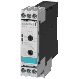 1 pcs - Siemens Phase, Voltage Monitoring Relay, 3 Phase, DPDT, 160 - 690V ac, DIN Rail