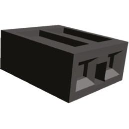 20 pcs - 1-881545-2 TE Connectivity Shunt Female Straight Black Open Top 2 Way 1 Row 2.54mm Pitch