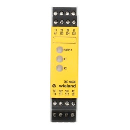 1 pcs - Wieland Dual-Channel Emergency Stop Safety Relay, 24V ac/dc, 2 Safety Contacts