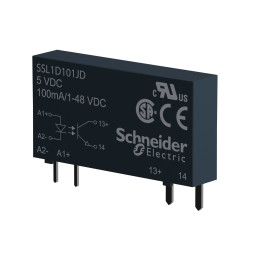 1 pcs - Schneider Electric SSL Series Solid State Relay, 0.1 A Load, PCB Mount, 48 V dc Load, 12 V dc Control
